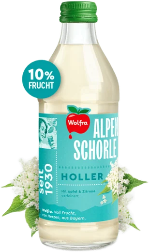 Wolfra Alpenschorle Holler Kasten 11x0,33l
