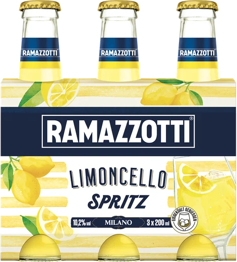 Ramazotti Limoncello Spritz Zitronenlikör Tray 3x0,2l
